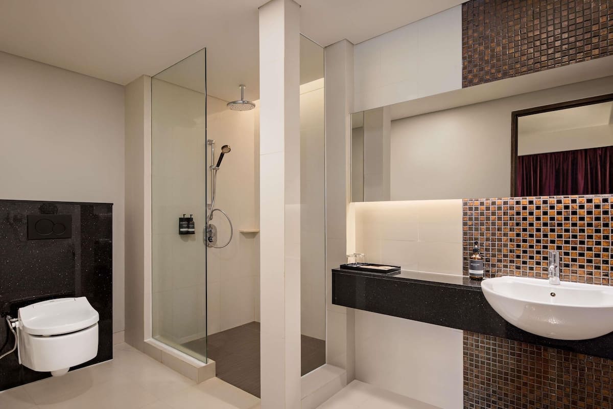 Suite junior, 1 cama de matrimonio grande | Minibar, caja fuerte, escritorio y cortinas opacas