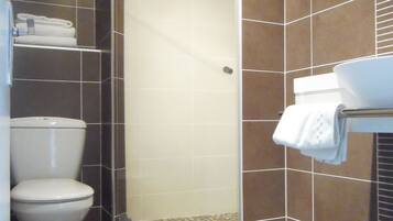Free toiletries, hair dryer, towels