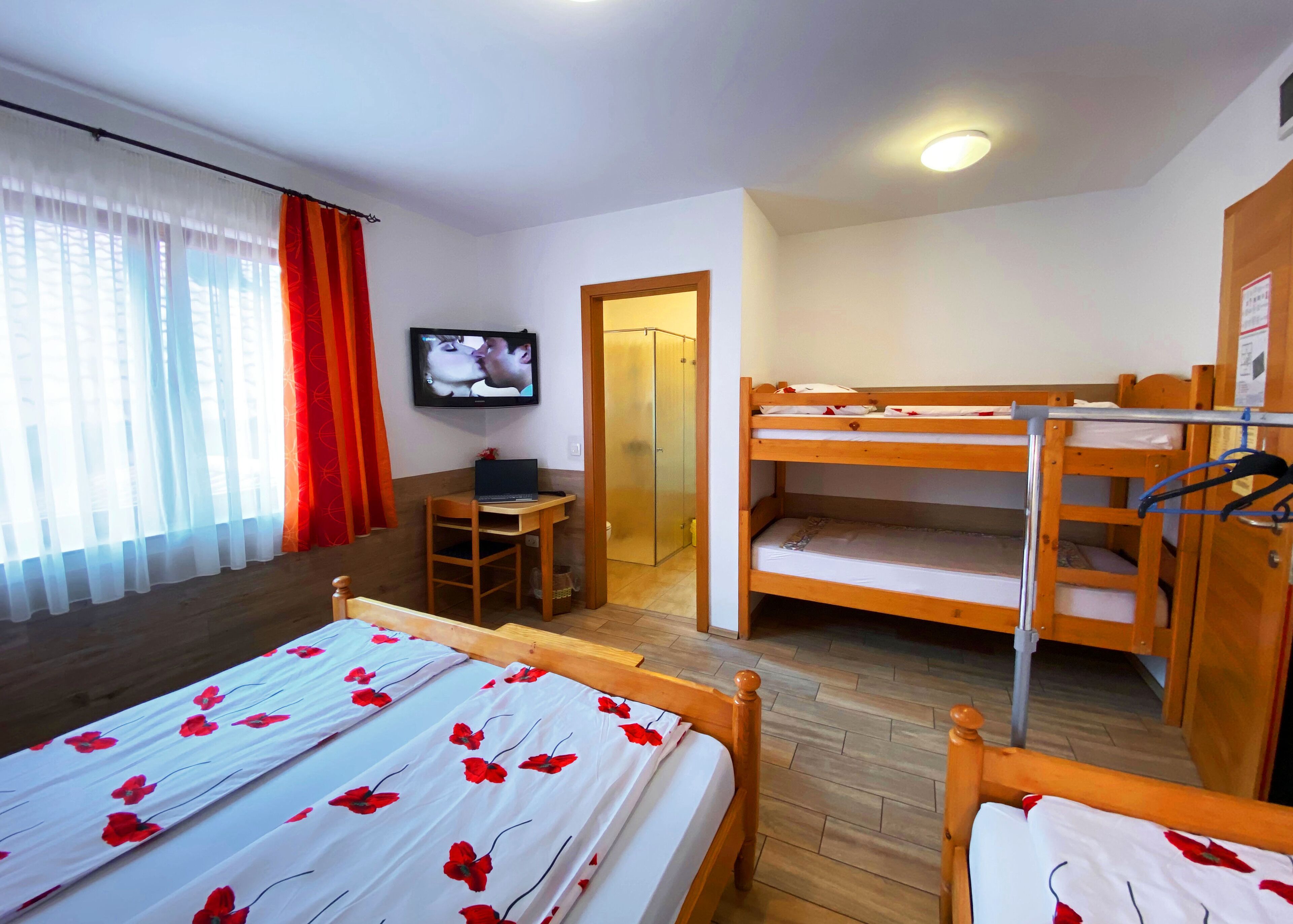 classic quadruple room, 1 bedroom | pillow-top beds, desk, free wired internet