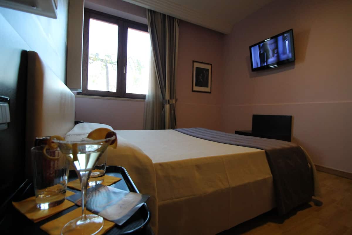 Tweepersoonskamer, voor 1 persoon | Luxe beddengoed, pillowtop-bedden, een minibar, een kluis op de kamer