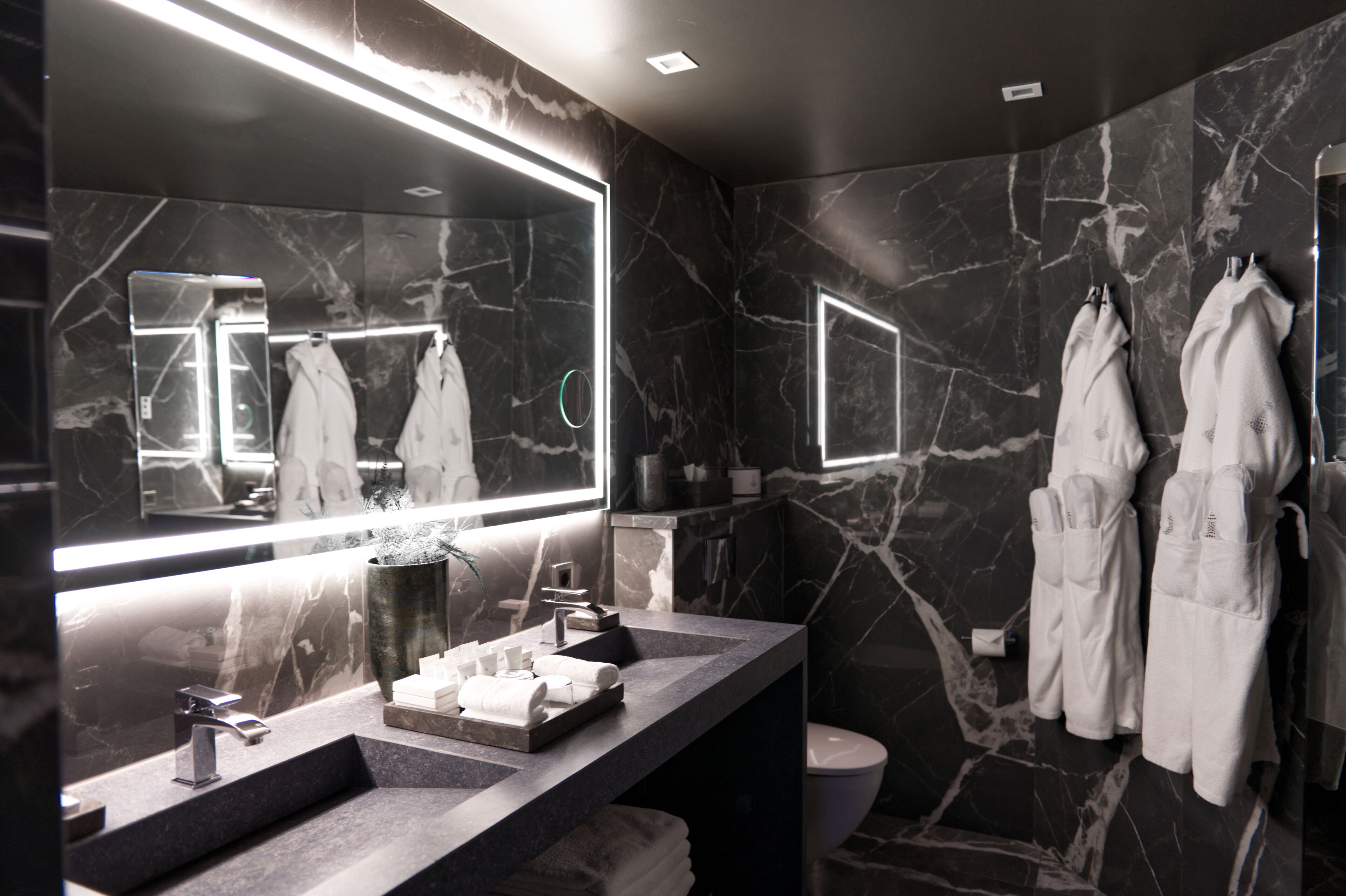 family room, city view (spa not included) | bathroom | free toiletries, hair dryer, bathrobes, slippers