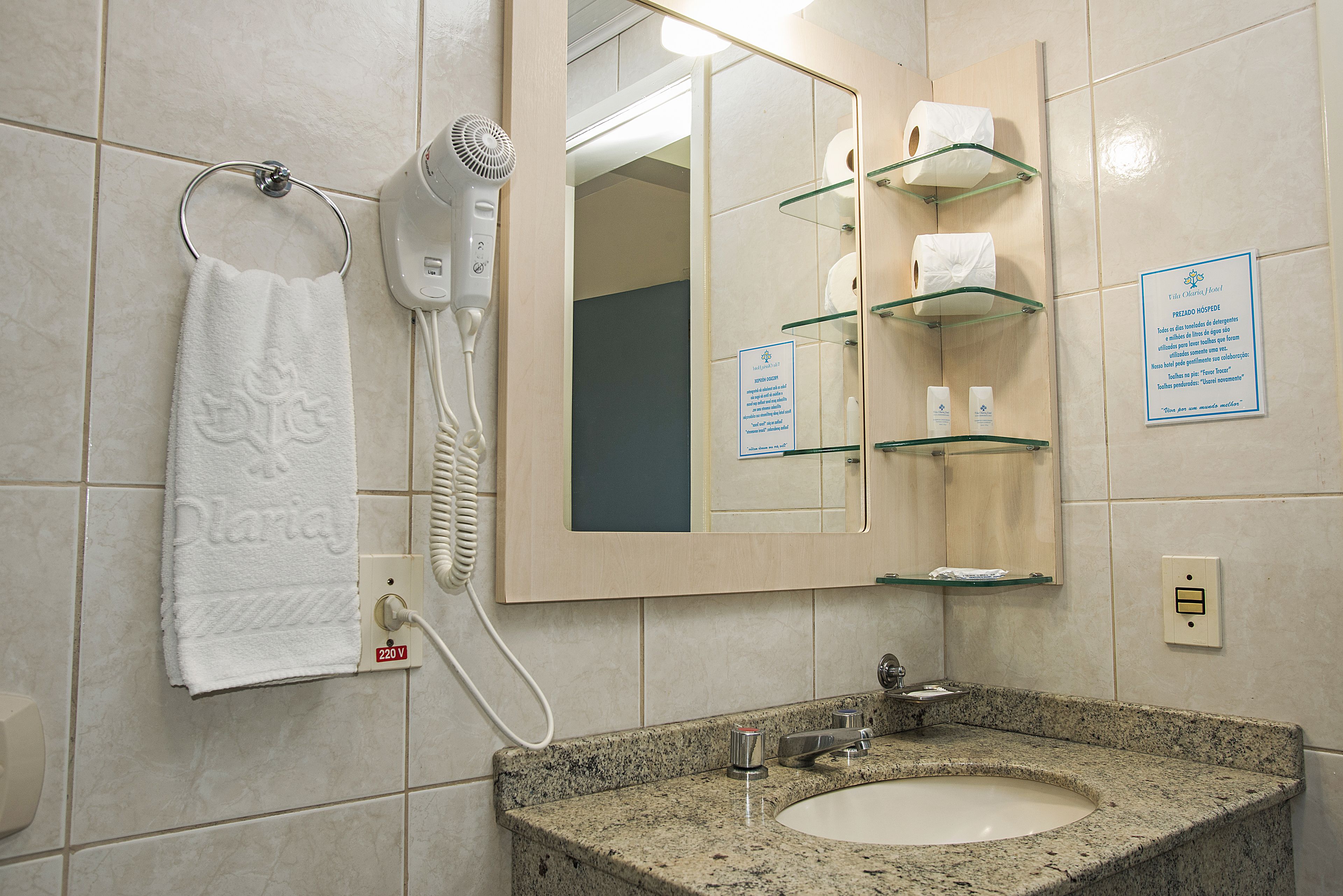 standard room plus | bathroom | shower, hair dryer, towels