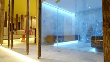 Sauna, steam room, Turkish bath, body treatments, hot stone massages