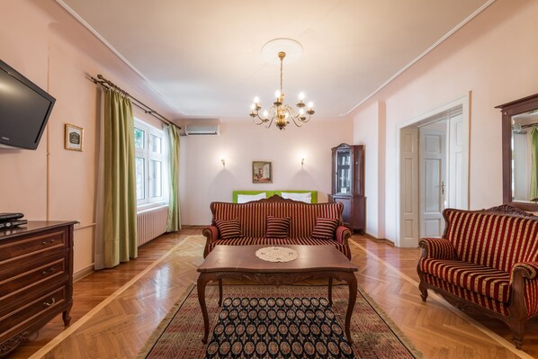 38-inch flat-screen TV with digital channels, LCD TV, DVD player