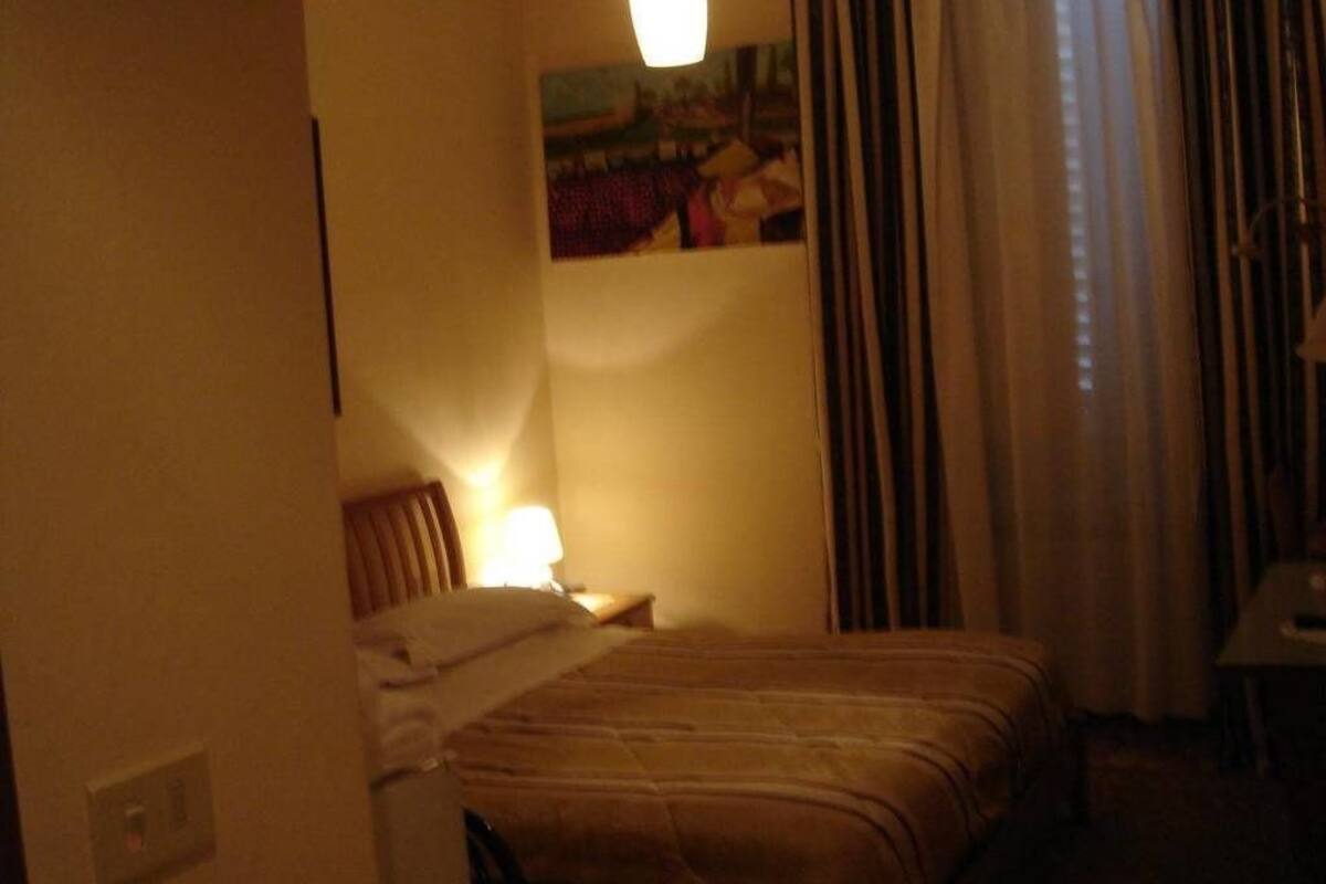 Down comforters, desk, blackout drapes, soundproofing