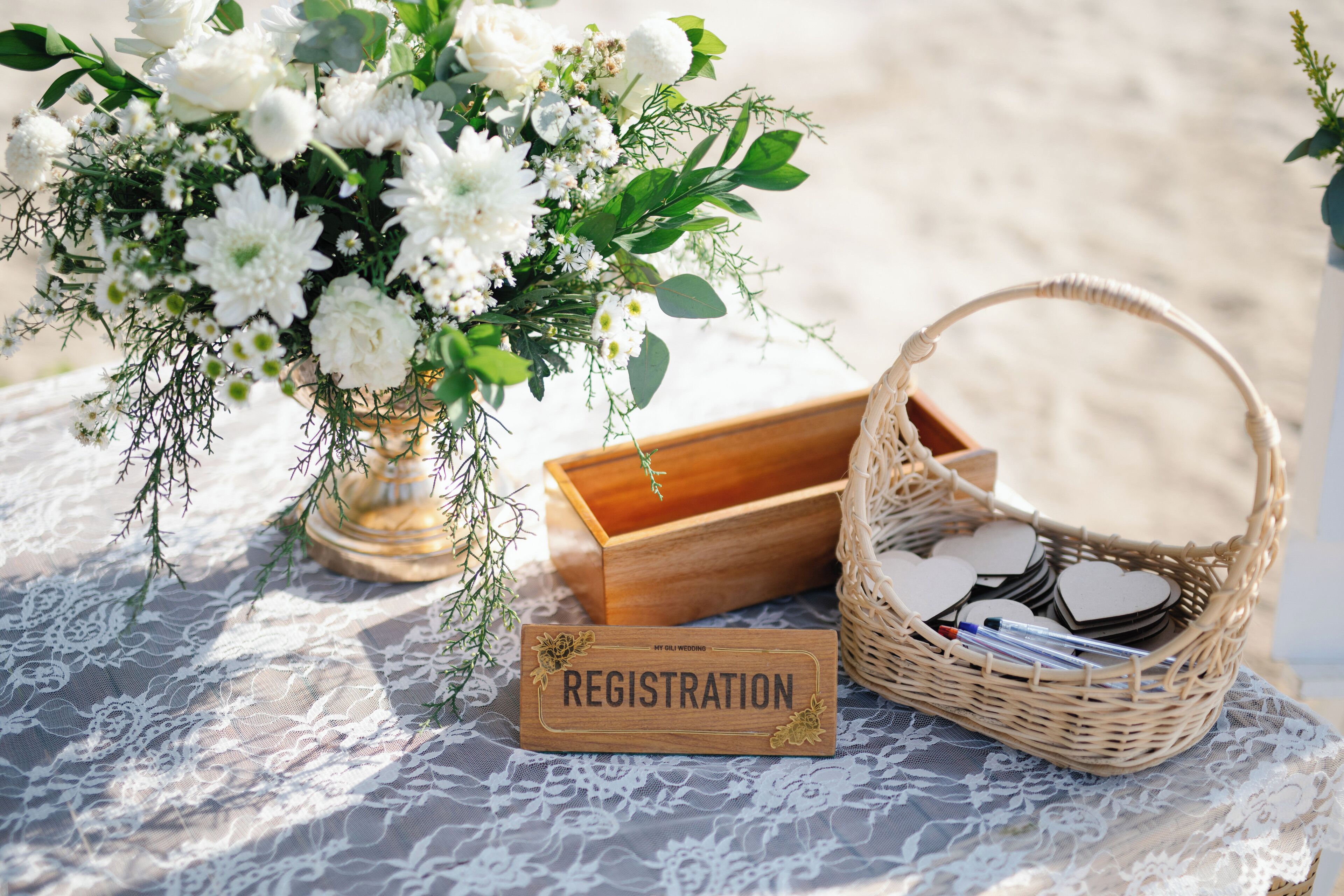 outdoor wedding area