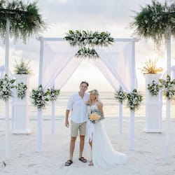 Outdoor wedding area