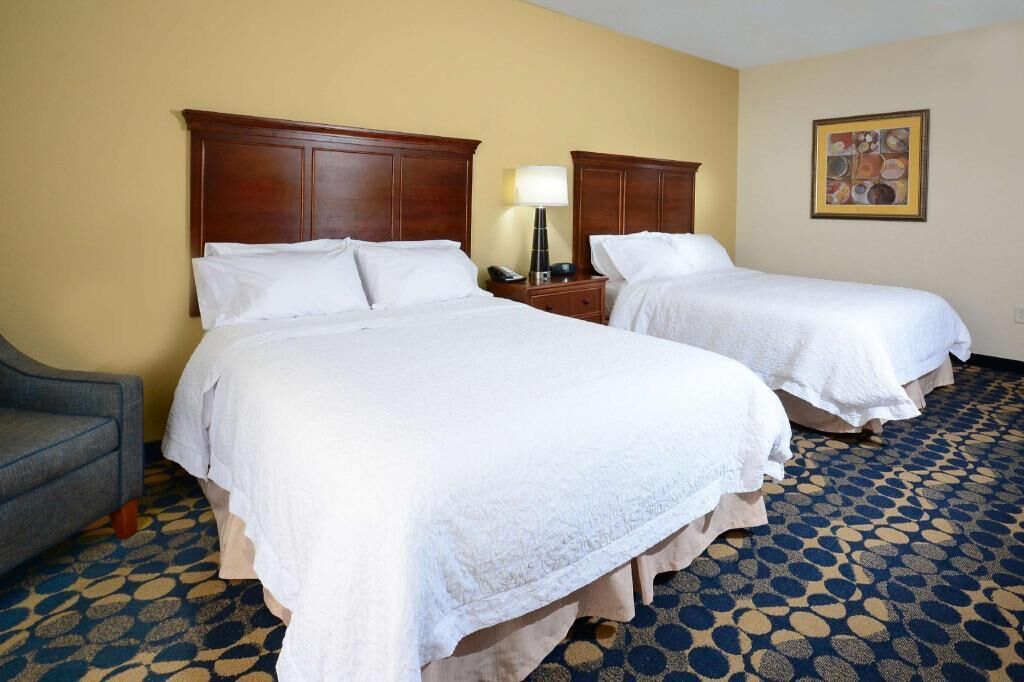Premium bedding, desk, blackout drapes, iron/ironing board