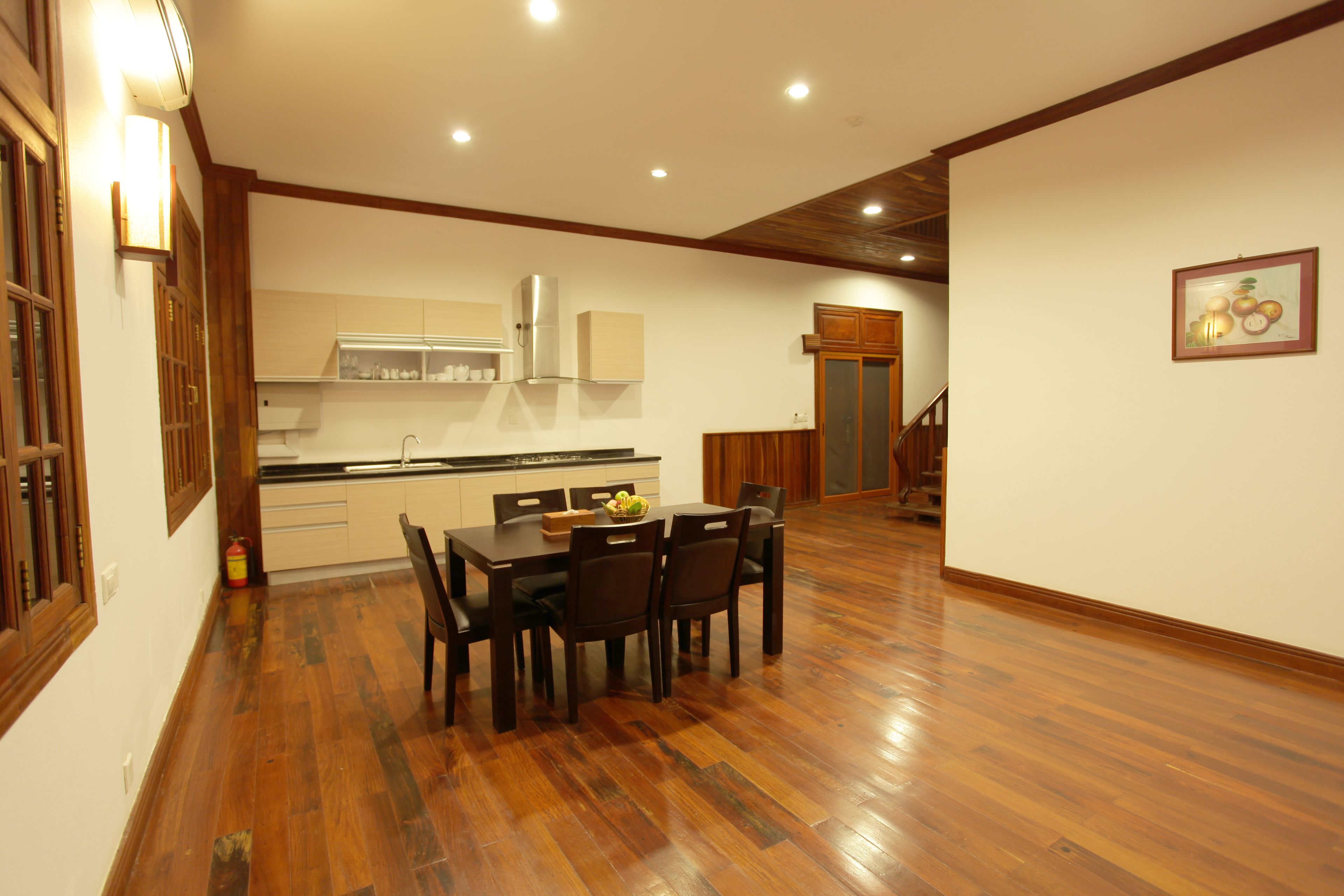 private villa 2-bedroom with half board | living area | plasma tv, fireplace