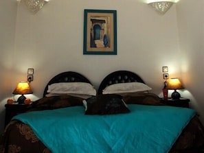 Double Room (Turquoise) | Desk, free cribs/infant beds, free WiFi - Riad Aquarelle (Marrakech)