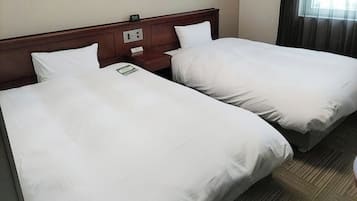 Desk, free WiFi, bed sheets