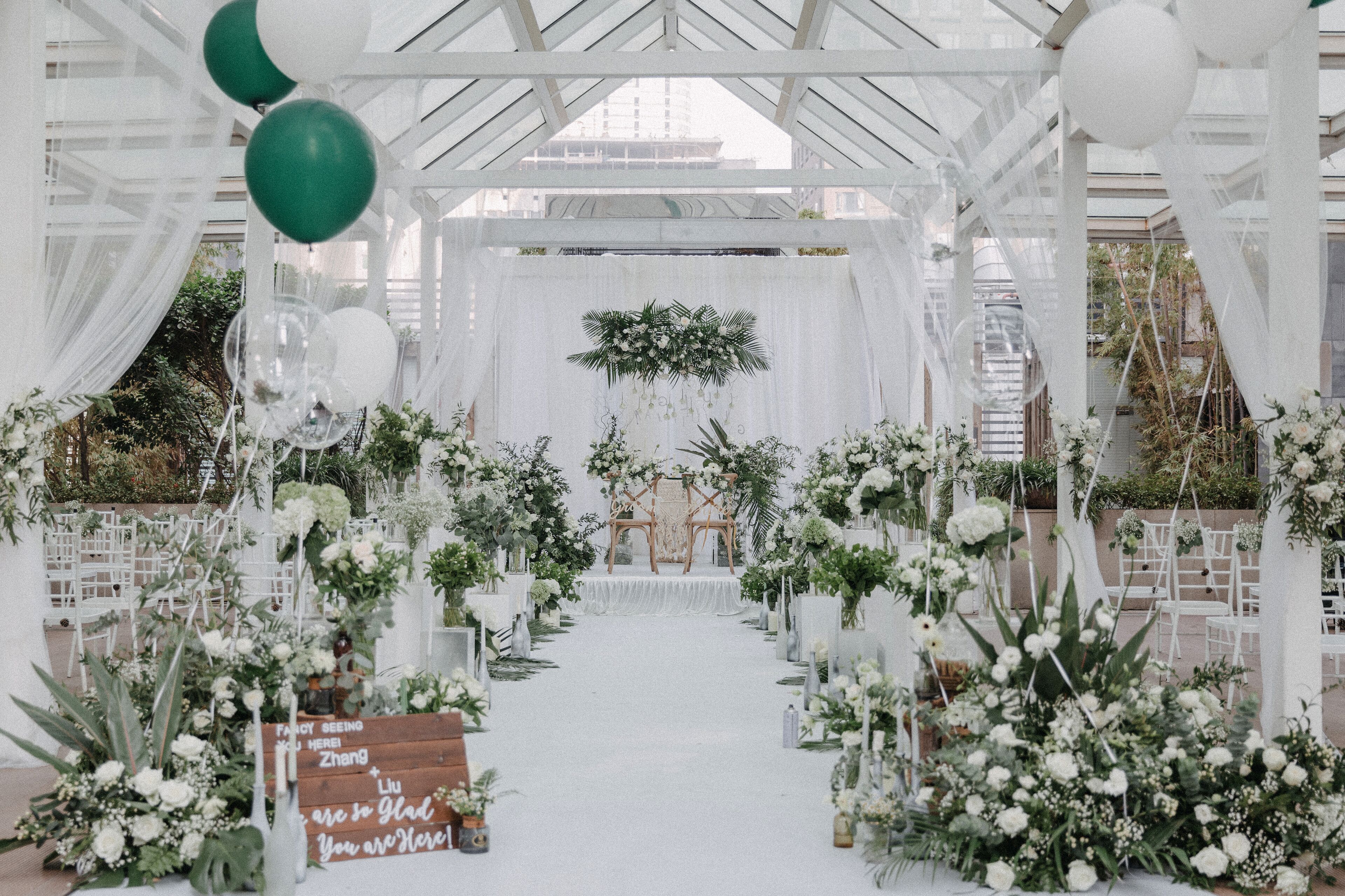 outdoor banquet area