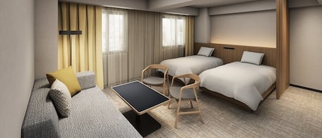 Desk, blackout curtains, iron/ironing board, free WiFi