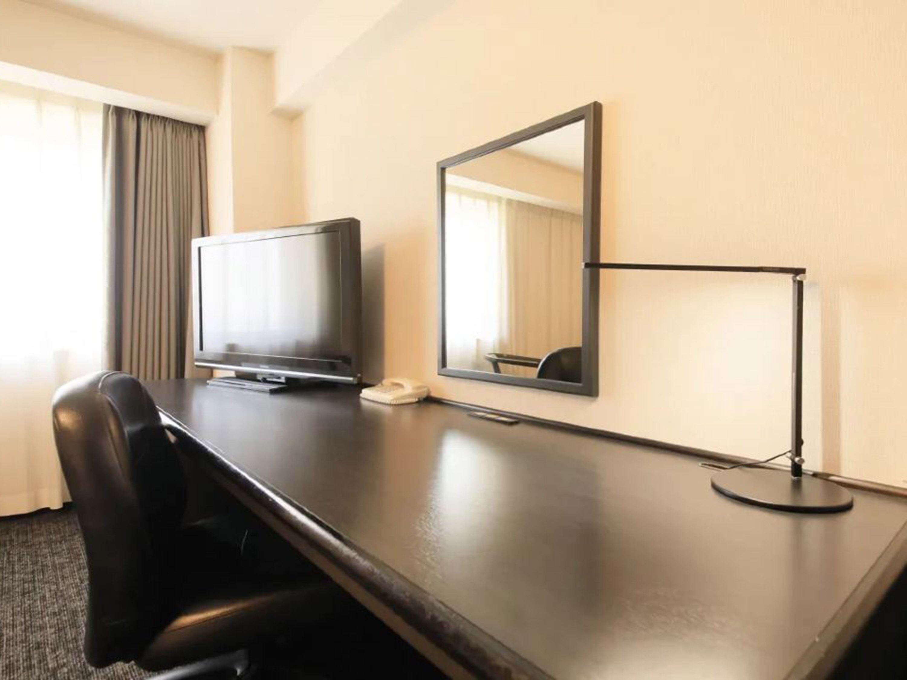 desk, blackout curtains, iron/ironing board, free wifi