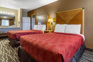 Premium bedding, desk, blackout drapes, iron/ironing board