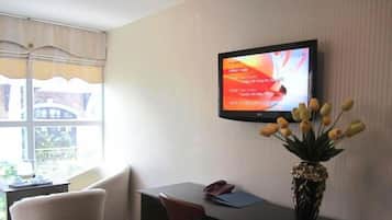 21-inch LCD TV with cable channels, TV