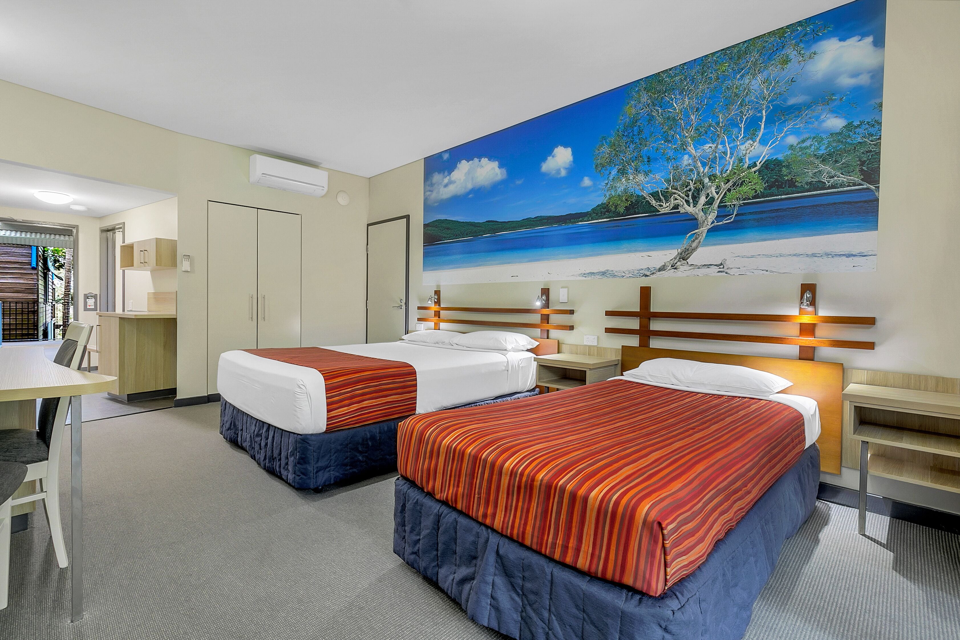 wallum resort hotel room | 1 bedroom, iron/ironing board, bed sheets