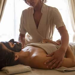 Outdoor treatment areas, body treatments, aromatherapy