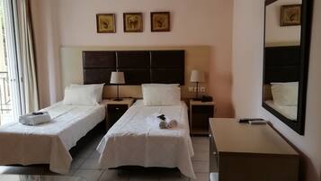 Basic Studio, 1 Double or 2 Twin Beds, City View, Tower | Egyptian cotton sheets, premium bedding, memory foam beds
