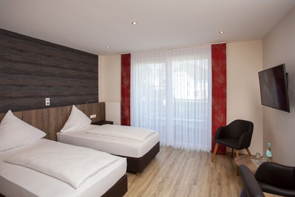 Desk, laptop workspace, soundproofing, free WiFi