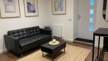 Flat-screen TV, DVD player