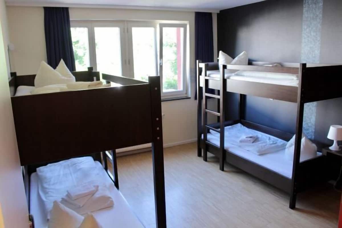 Blackout curtains, free WiFi, bed sheets