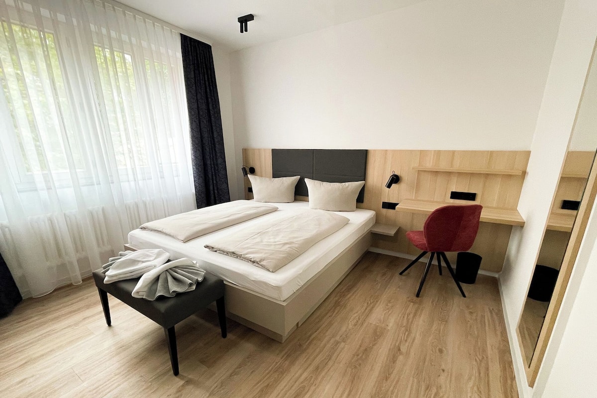 Blackout curtains, free WiFi, bed sheets