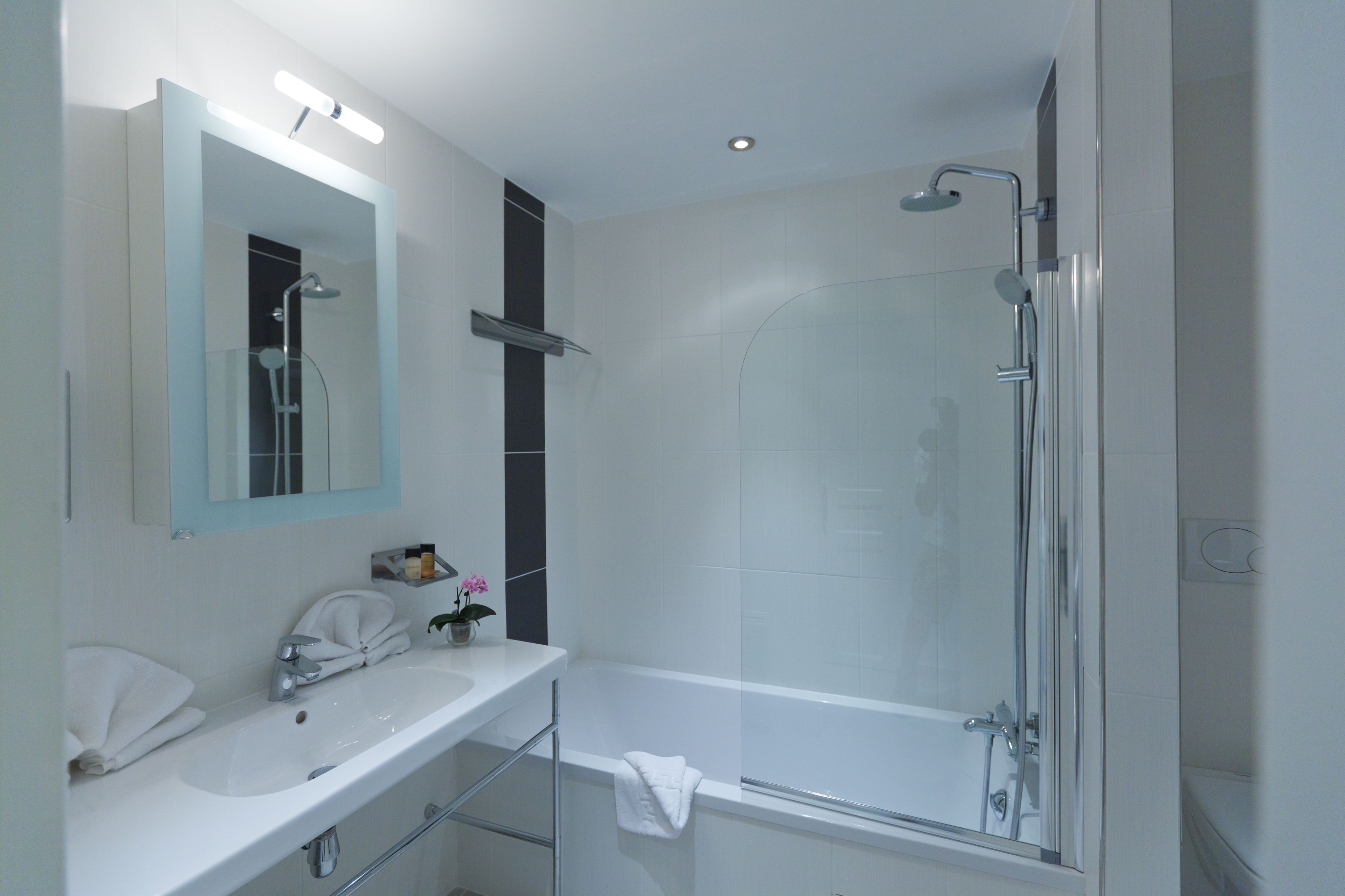 standard room | bathroom | combined shower/bathtub, free toiletries, hair dryer, towels