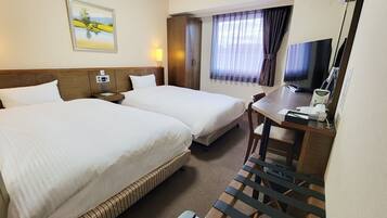 Desk, free WiFi, bed sheets