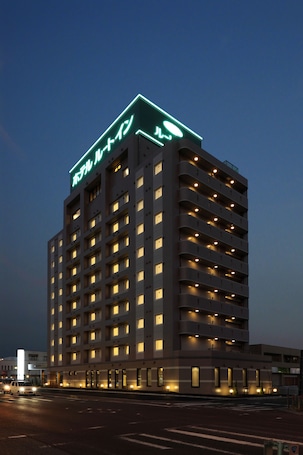 Front of property - evening/night. Hotel Route - Inn Toyota Jinnaka