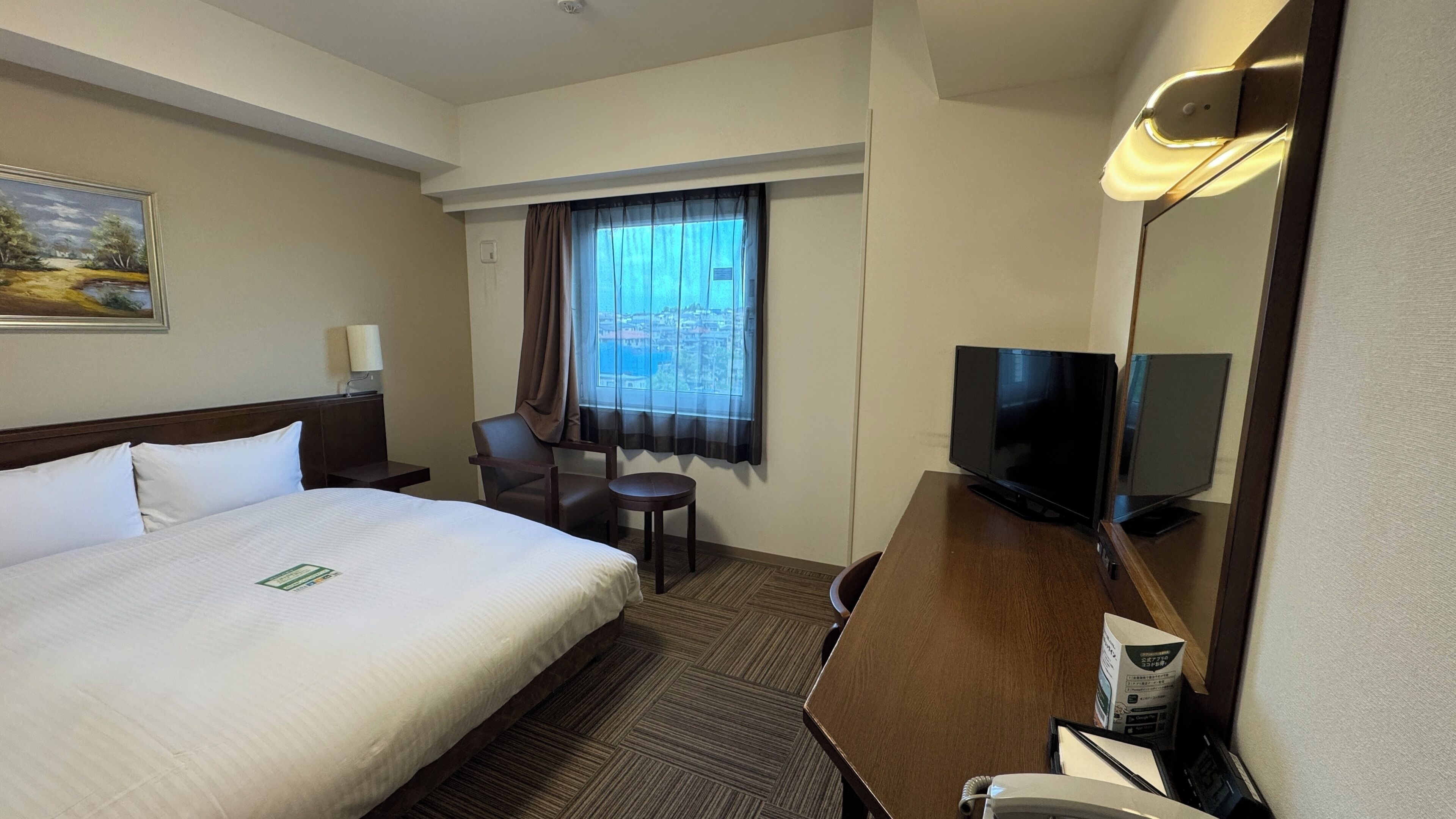 Desk, WiFi (free), bed sheets