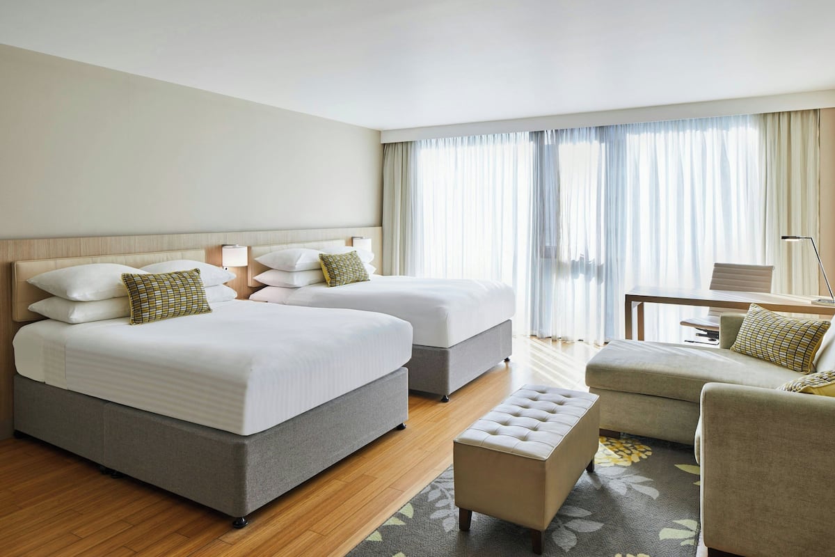 Estudio familiar, 2 camas matrimoniales | 1 habitación y ropa de cama hipoalergénica