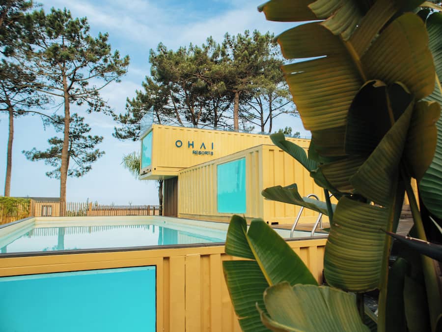 Indoor pool, seasonal outdoor pool, pool umbrellas