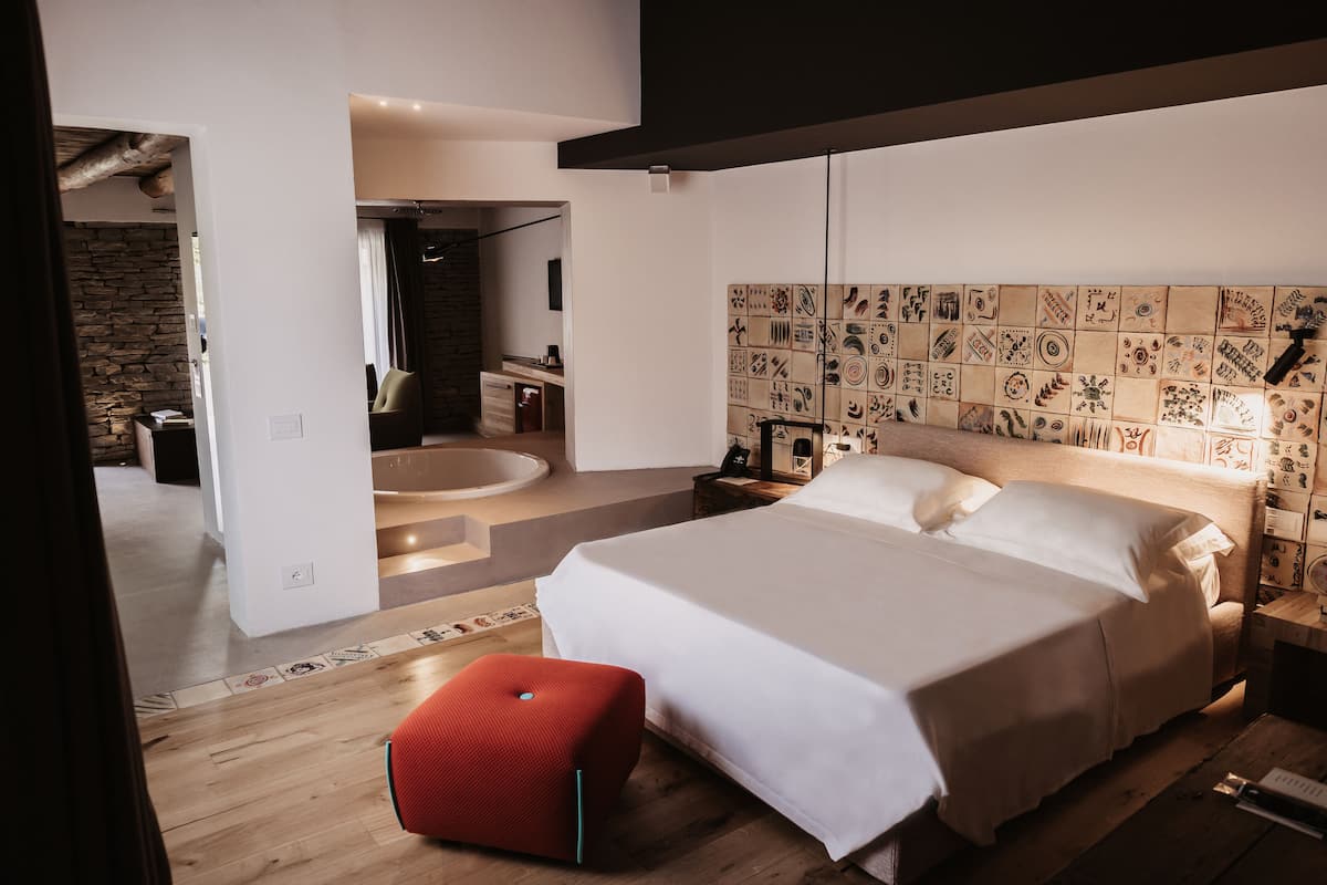 1 slaapkamer, lakens van Egyptisch katoen, luxe beddengoed, een minibar