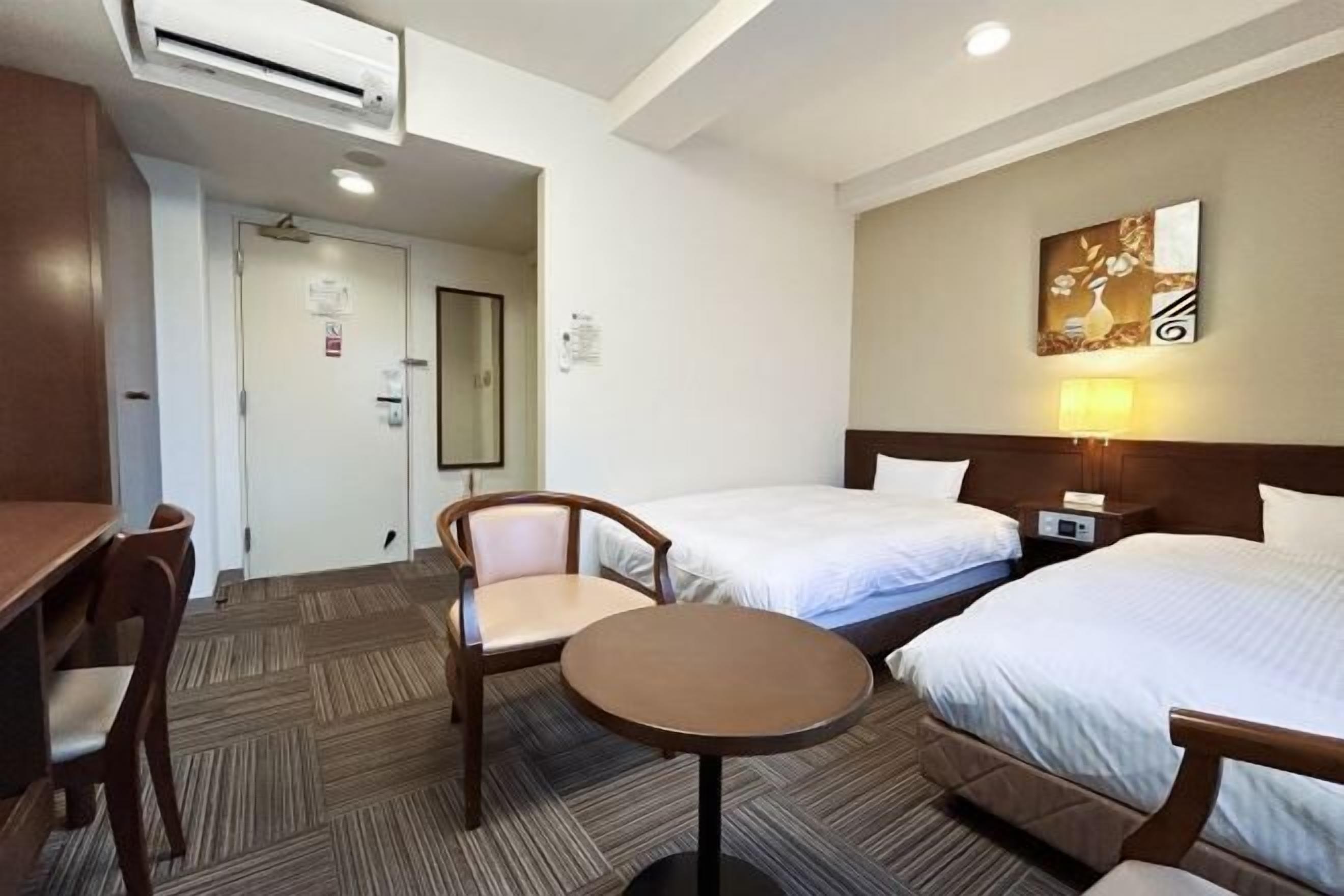 Desk, free WiFi, bed sheets