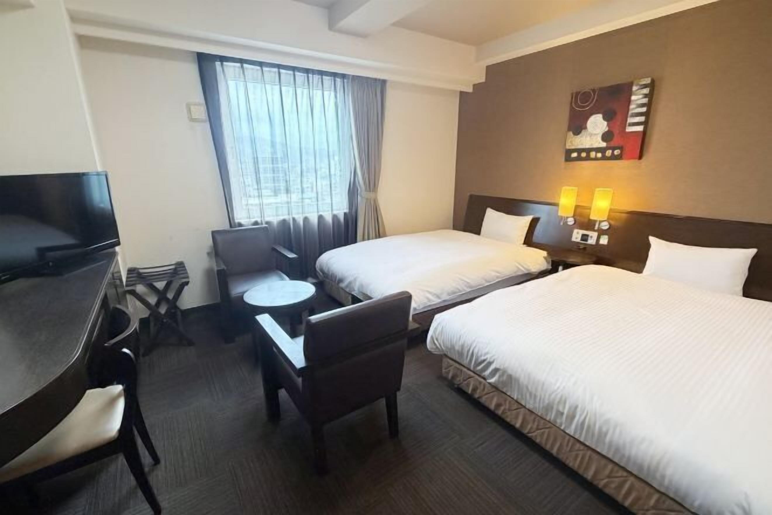 Desk, free WiFi, bed sheets