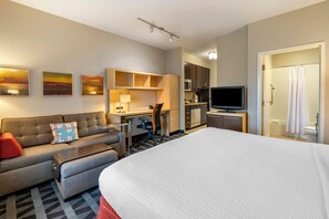 Studio, 1 King Bed with Sofa bed | Premium bedding, pillow-top beds, laptop workspace, blackout curtains - TownePlace Suites by Marriott Vincennes (Vincennes)