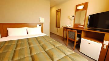 Desk, free WiFi, bed sheets