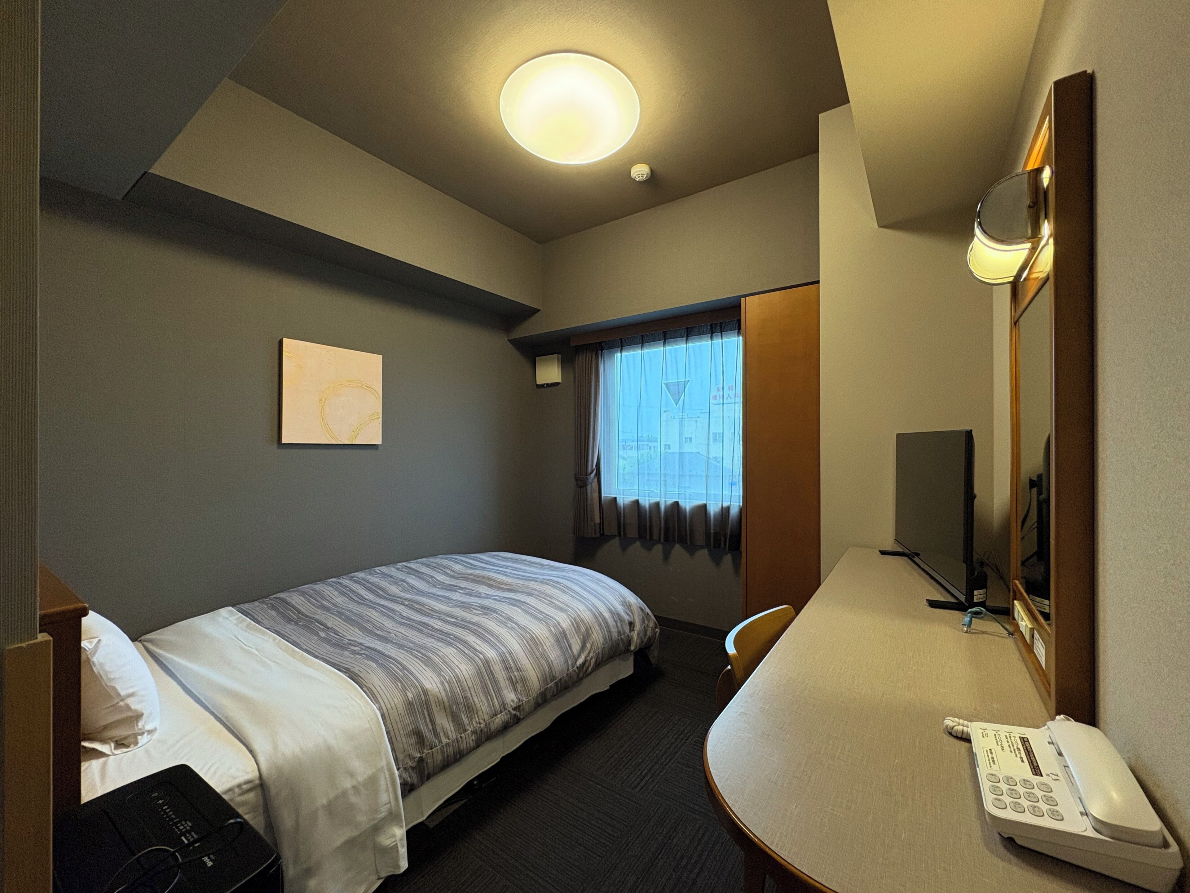 Desk, free WiFi, bed sheets