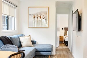 Luxury Two-Bedroom Villa | Living area | 30-inch LCD TV with satellite channels