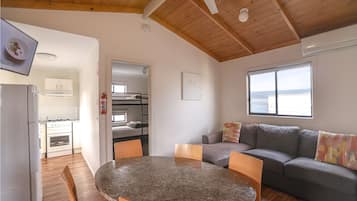 Family Two-Bedroom Cabin with Bunk Beds | Living area