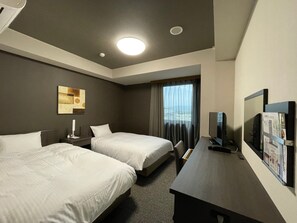 Desk, free WiFi, bed sheets