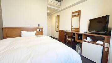 Desk, free WiFi, bed sheets
