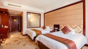 Phòng 2 giường đơn Deluxe | 1 phòng ngủ, bộ đồ giường cao cấp, chăn bông, nệm có lớp đệm bông