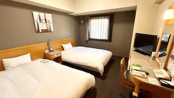 Desk, free WiFi, bed sheets