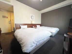 Desk, free WiFi, bed sheets