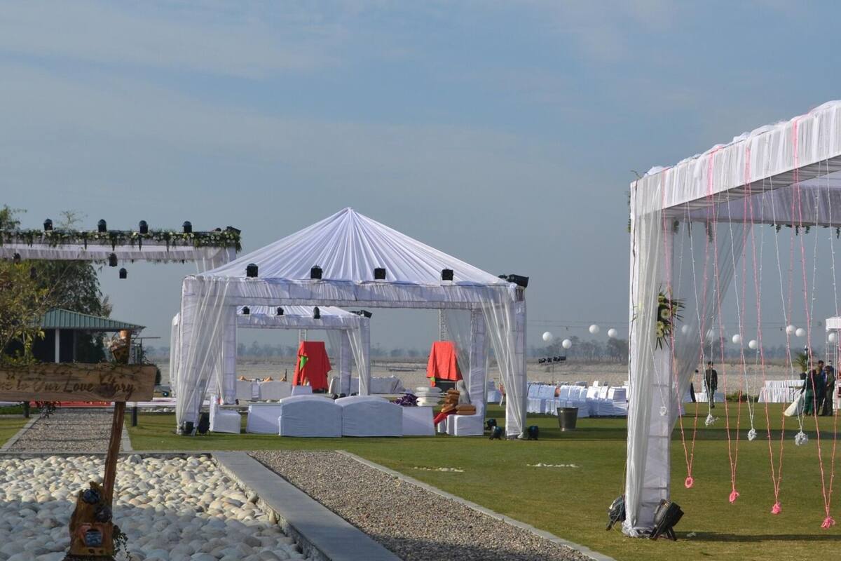 outdoor wedding area
