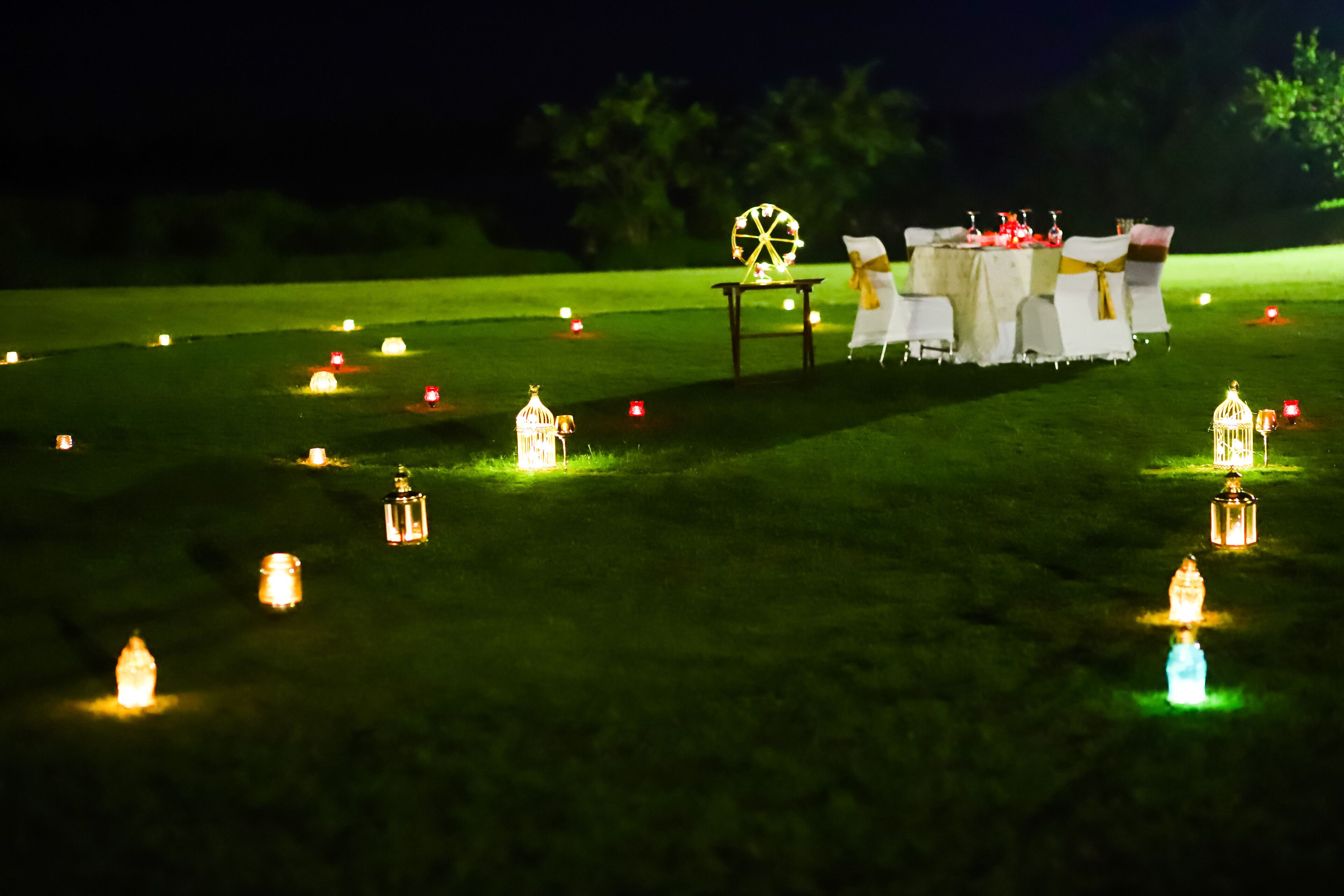 outdoor banquet area