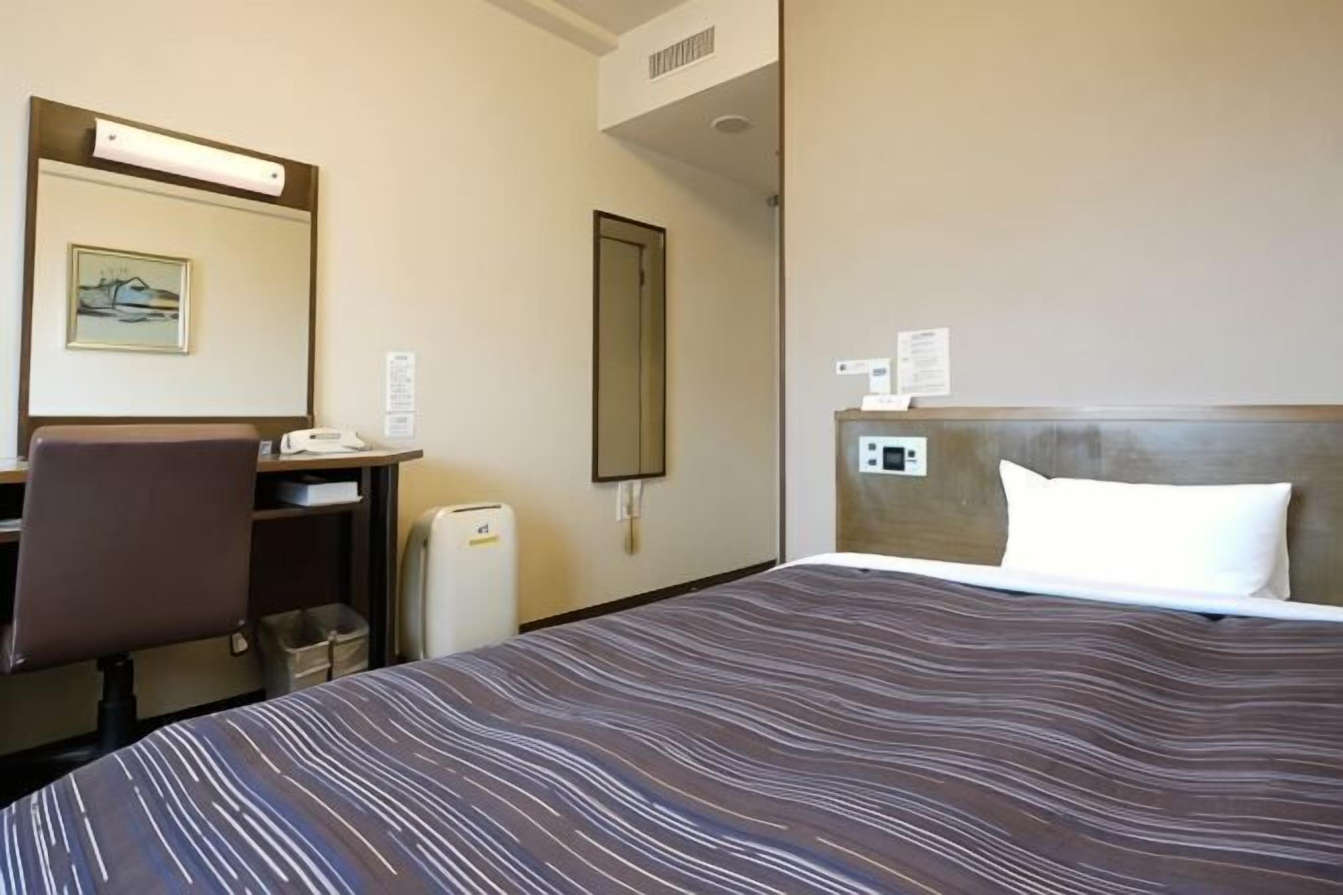 Desk, free WiFi, bed sheets