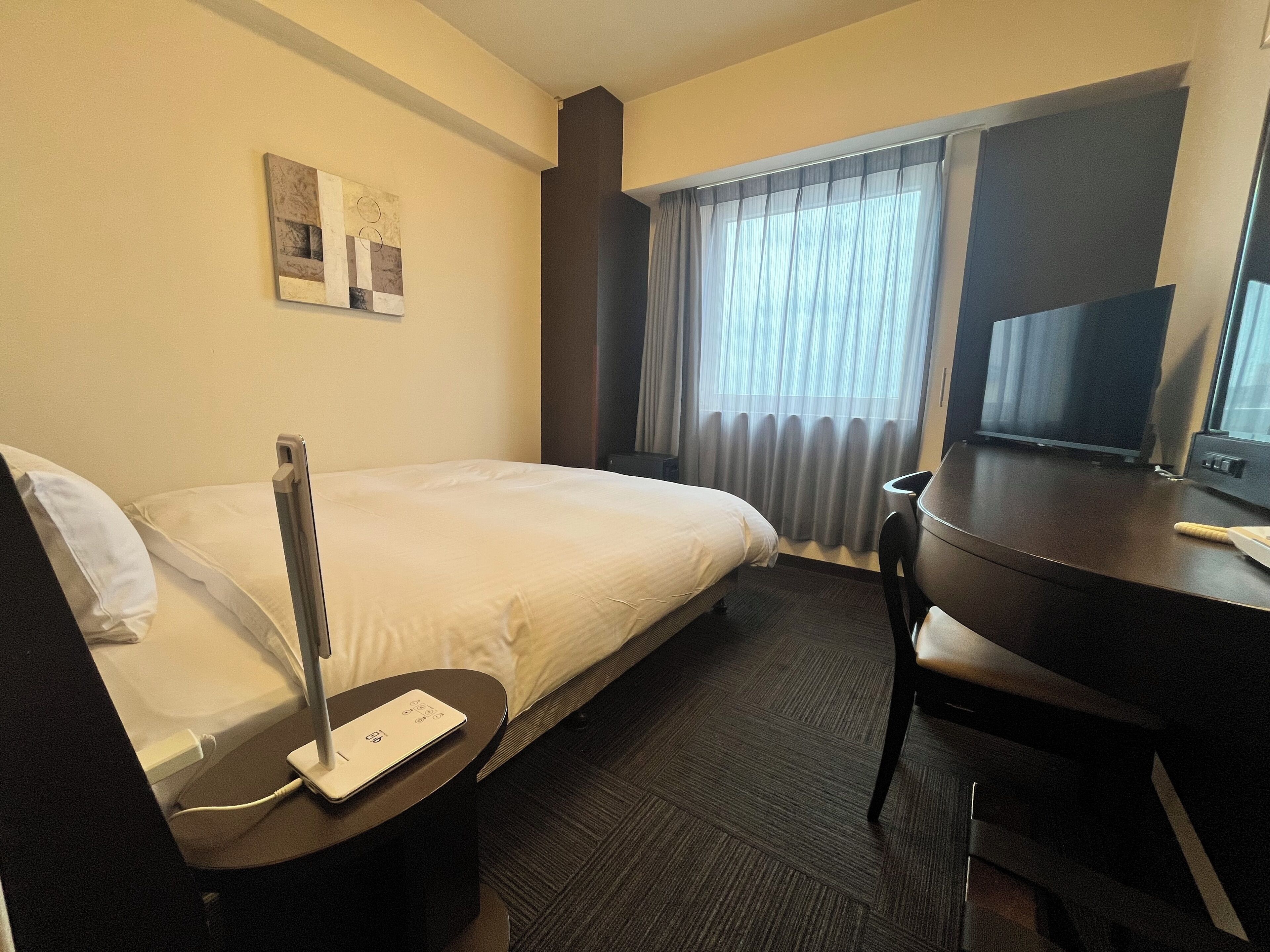 Blackout drapes, WiFi (free), bed sheets